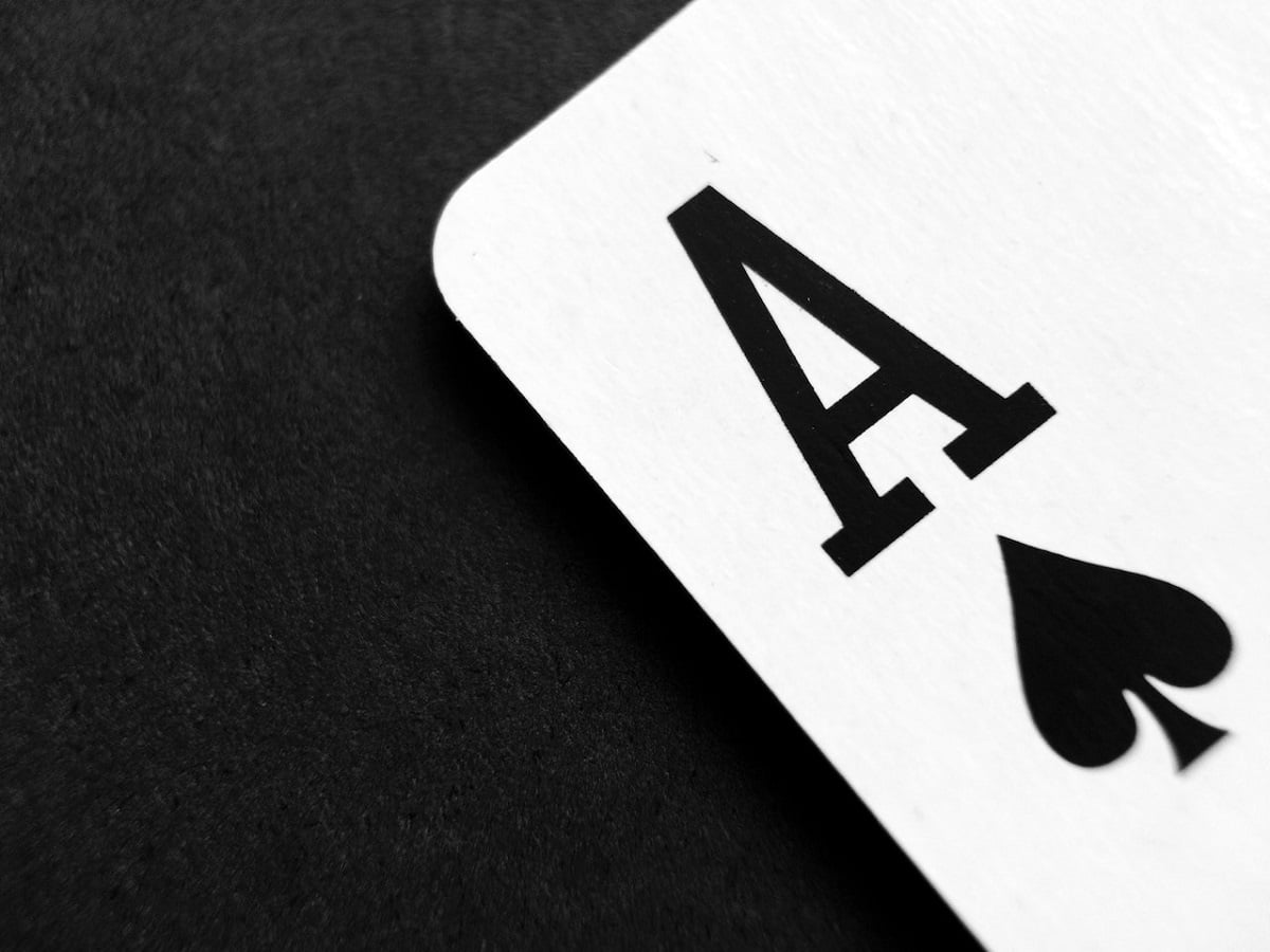 Photo of a playing card