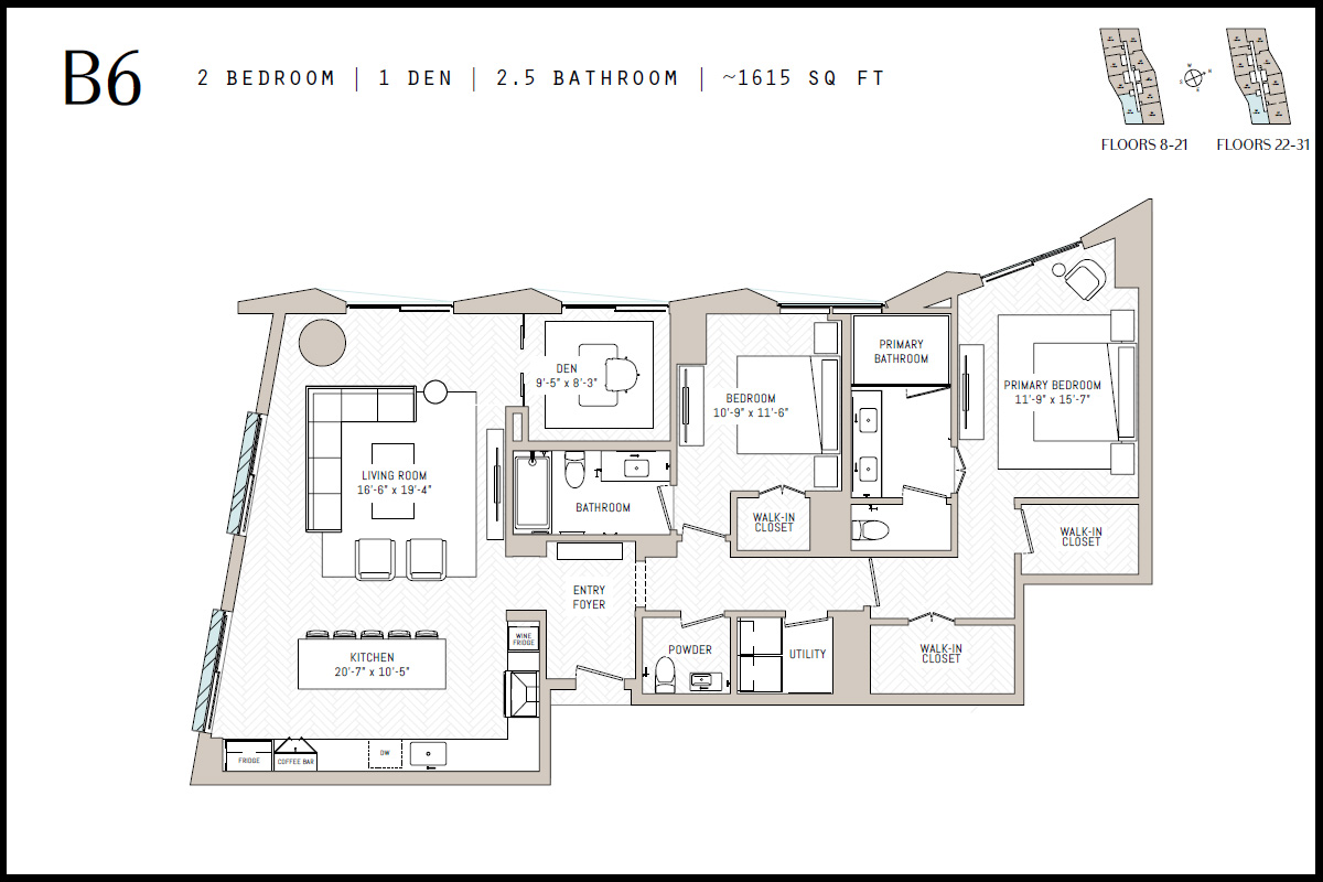 B6 Floor Plan at Cello Tower.