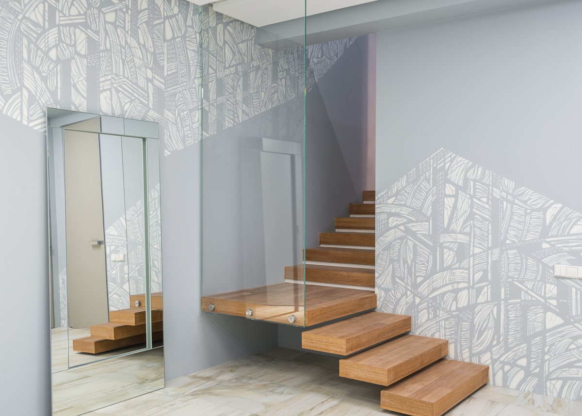 Staircase in a modern home.