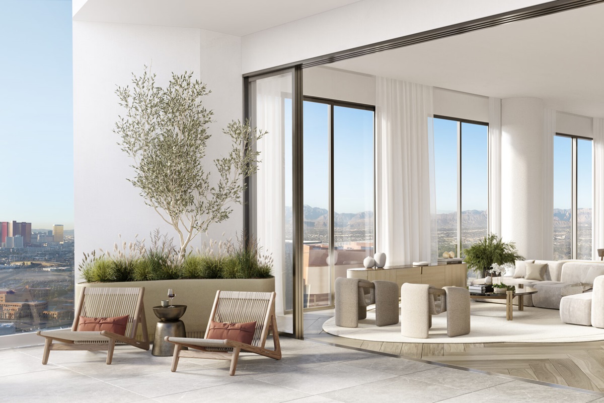 Rendering of a penthouse condo at Cello Tower in Las Vegas, Nevada.